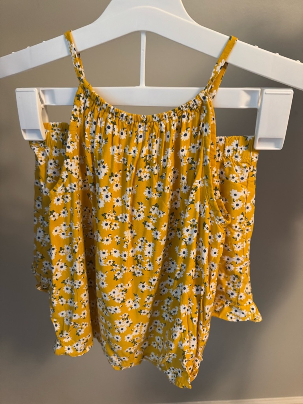 Zunie Yellow Floral Girls' Camisole Matching Set